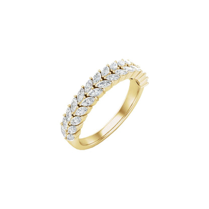 7/8 CTW Natural Diamond Double Row Anniversary Band