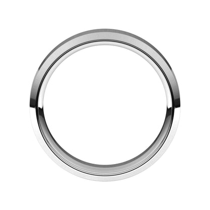 Beveled-Edge Comfort-Fit Flat Band, 7 mm