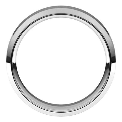 Beveled-Edge Comfort-Fit Flat Band, 7 mm
