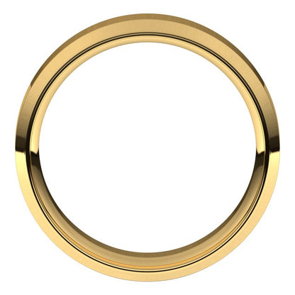 Beveled-Edge Comfort-Fit Flat Band, 7 mm