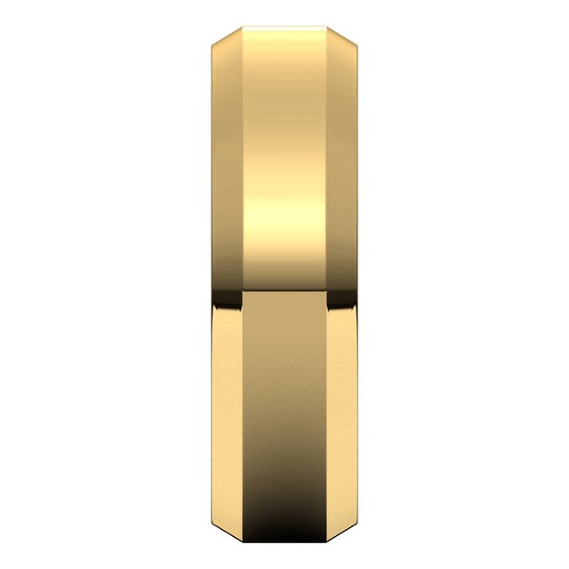 Beveled-Edge Comfort-Fit Flat Band, 7 mm