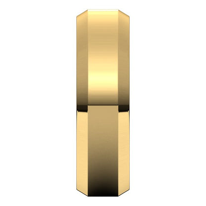 Beveled-Edge Comfort-Fit Flat Band, 7 mm