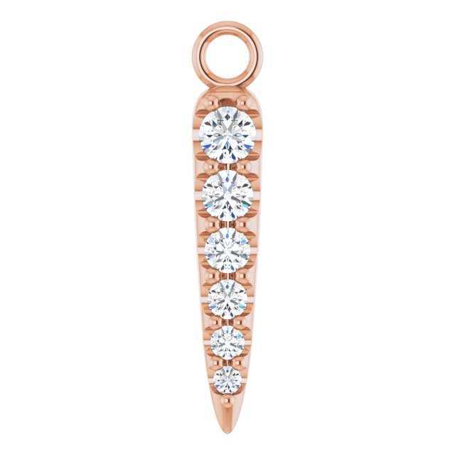1/10 CTW Natural Diamond Spike Dangle