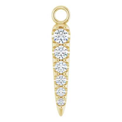 1/10 CTW Lab-Grown Diamond Spike Dangle