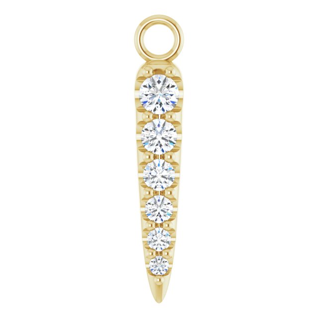 1/10 CTW Natural Diamond Spike Dangle