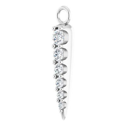1/10 CTW Natural Diamond Spike Dangle