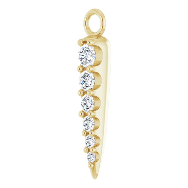 1/10 CTW Natural Diamond Spike Dangle