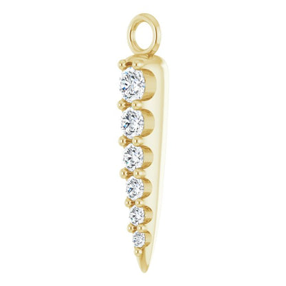 1/10 CTW Lab-Grown Diamond Spike Dangle