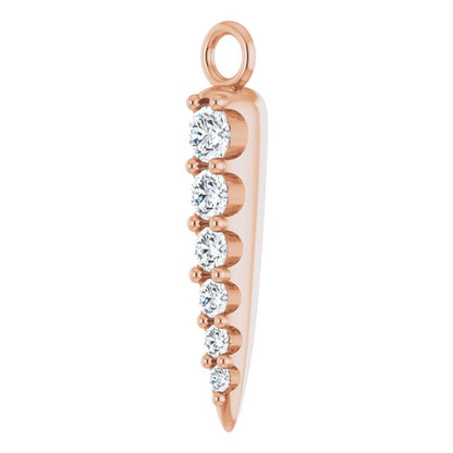 1/10 CTW Lab-Grown Diamond Spike Dangle