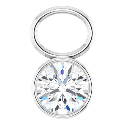 1/4 CT Natural Diamond Hoop Dangle, 6.17 mm x 10.58 mm