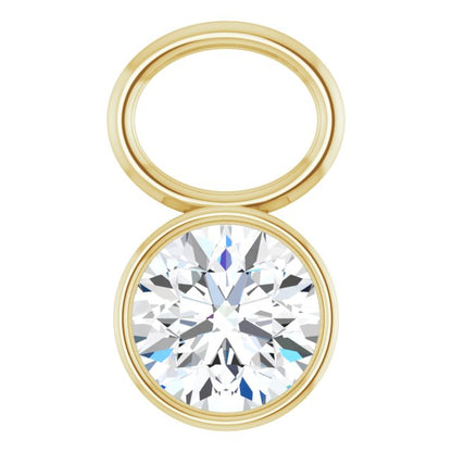 1/4 CT Lab-Grown Diamond Hoop Dangle, 6.17 mm x 10.58 mm