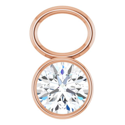 1/4 CT Natural Diamond Hoop Dangle, 6.17 mm x 10.58 mm