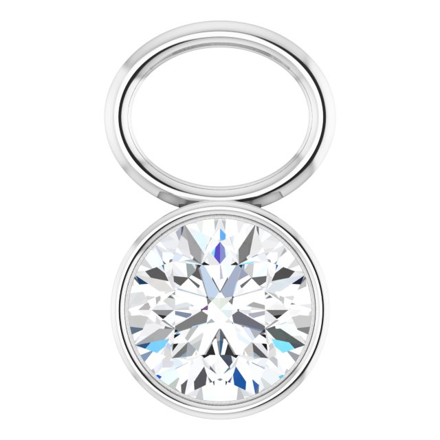 1/4 CT Lab-Grown Diamond Hoop Dangle, 6.17 mm x 10.58 mm