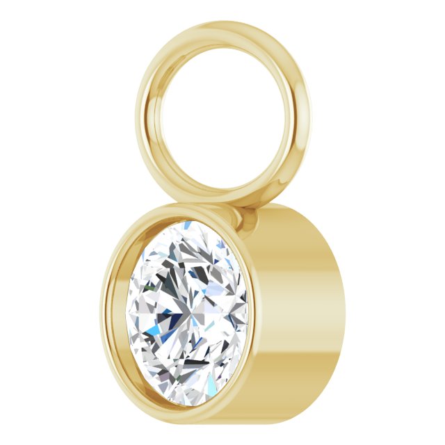 1/4 CT Natural Diamond Hoop Dangle, 6.17 mm x 10.58 mm