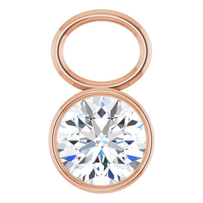 1/3 CT Natural Diamond Hoop Dangle, 6.52 mm x 11.06 mm