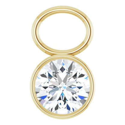 1/3 CT Natural Diamond Hoop Dangle, 6.52 mm x 11.06 mm