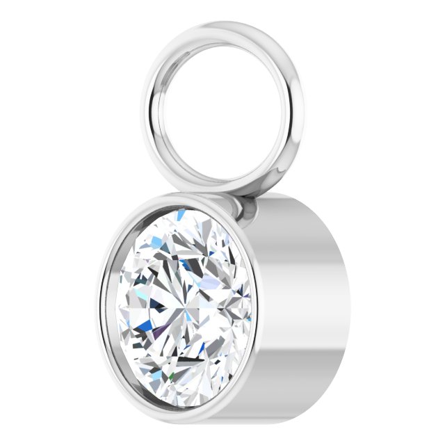 1/3 CT Natural Diamond Hoop Dangle, 6.52 mm x 11.06 mm