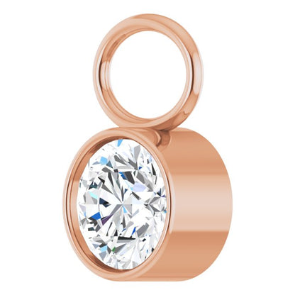 1/3 CT Natural Diamond Hoop Dangle, 6.52 mm x 11.06 mm