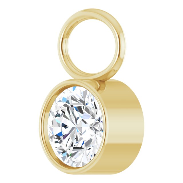 1/3 CT Natural Diamond Hoop Dangle, 6.52 mm x 11.06 mm