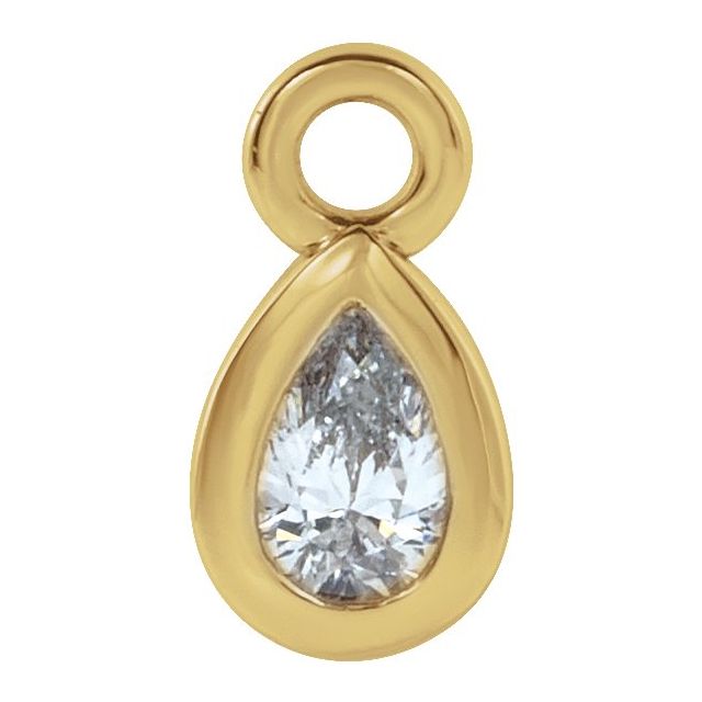 .05 CT Lab-Grown Diamond Dangle, 3.13 mm x 6.12 mm