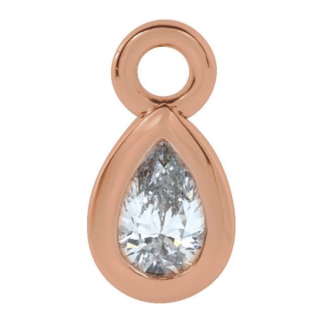 .05 CT Lab-Grown Diamond Dangle, 3.13 mm x 6.12 mm