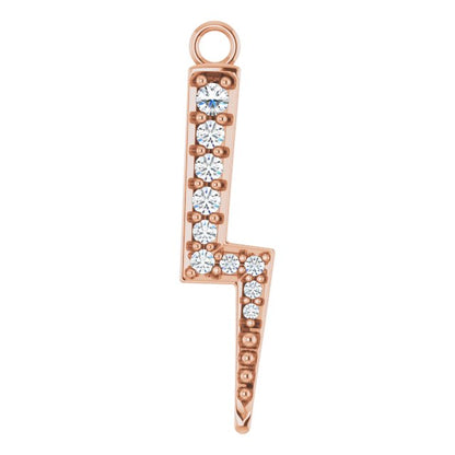 .08 CTW Lab-Grown Diamond Lightning Bolt Dangle