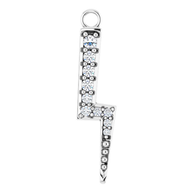 .08 CTW Lab-Grown Diamond Lightning Bolt Dangle