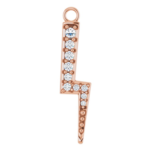 .08 CTW Natural Diamond Lightning Bolt Dangle