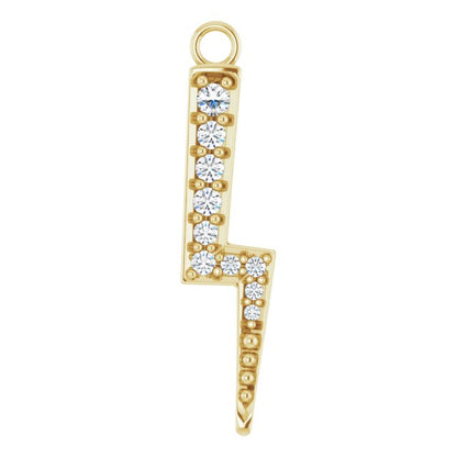 .08 CTW Lab-Grown Diamond Lightning Bolt Dangle