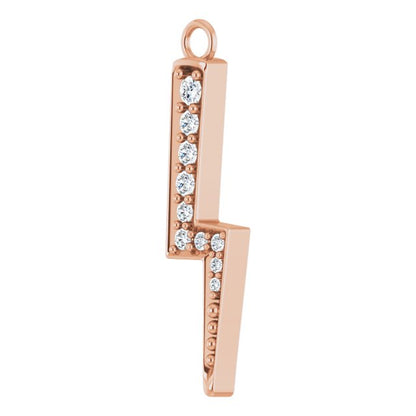 .08 CTW Natural Diamond Lightning Bolt Dangle