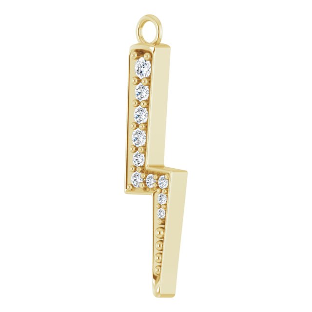 .08 CTW Lab-Grown Diamond Lightning Bolt Dangle