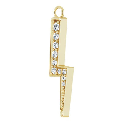 .08 CTW Lab-Grown Diamond Lightning Bolt Dangle