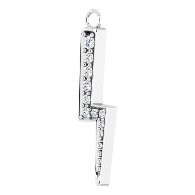 .08 CTW Lab-Grown Diamond Lightning Bolt Dangle