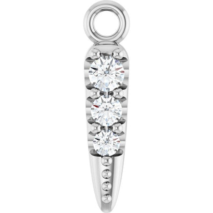 .04 CTW Natural Diamond Spike Dangle