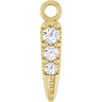 .04 CTW Lab-Grown Diamond Spike Dangle