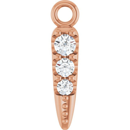 .04 CTW Lab-Grown Diamond Spike Dangle