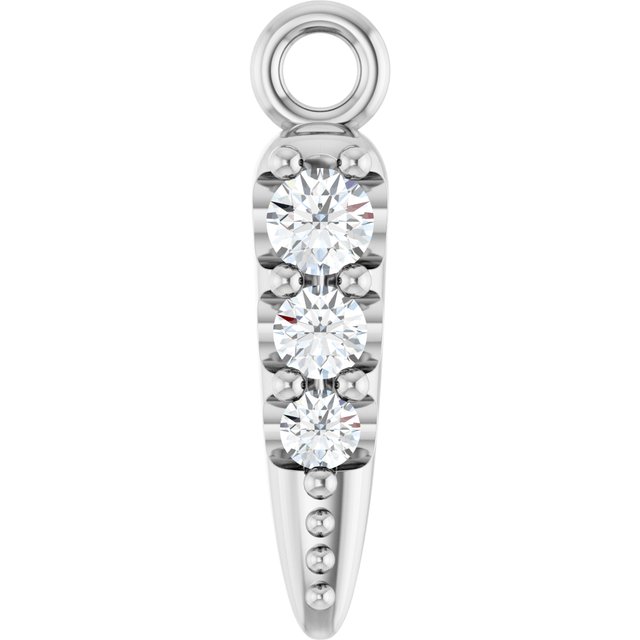 .04 CTW Lab-Grown Diamond Spike Dangle