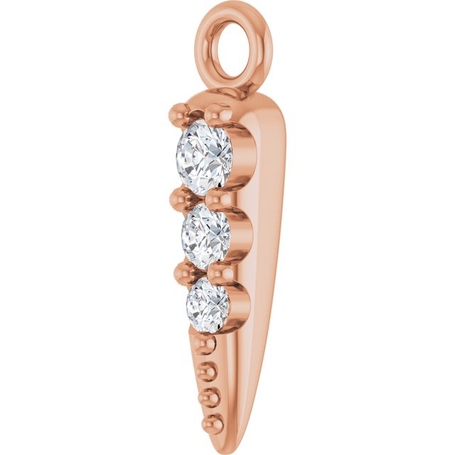 .04 CTW Natural Diamond Spike Dangle