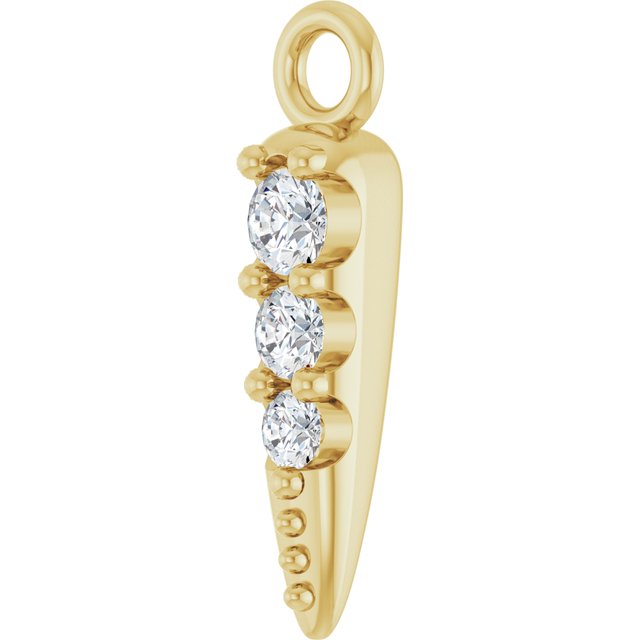.04 CTW Natural Diamond Spike Dangle