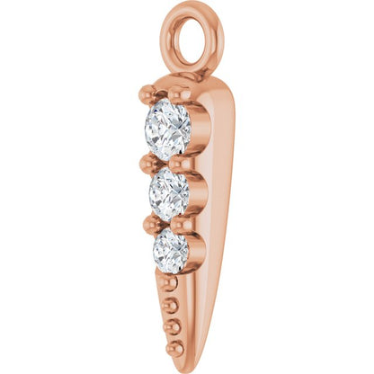 .04 CTW Lab-Grown Diamond Spike Dangle