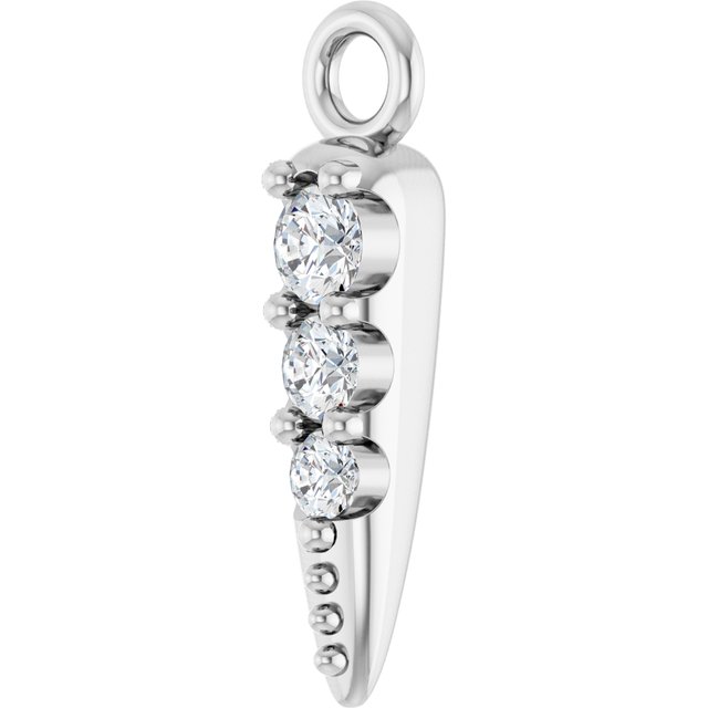 .04 CTW Natural Diamond Spike Dangle