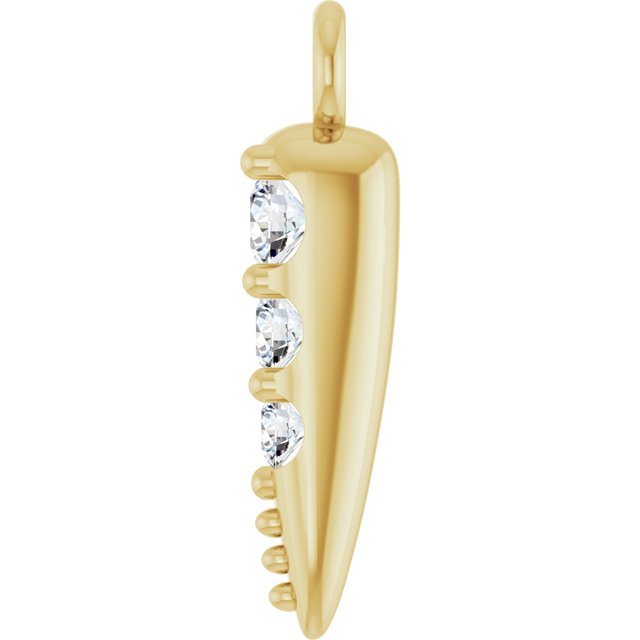 .04 CTW Natural Diamond Spike Dangle
