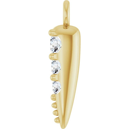 .04 CTW Natural Diamond Spike Dangle