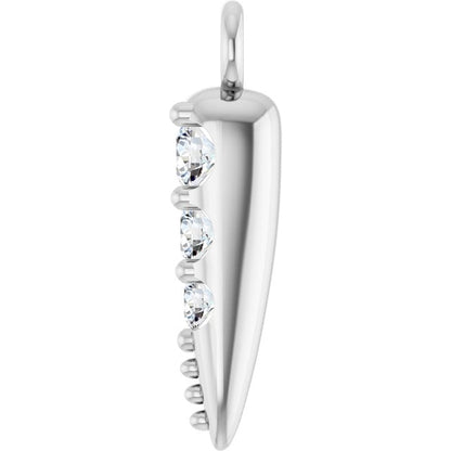 .04 CTW Natural Diamond Spike Dangle
