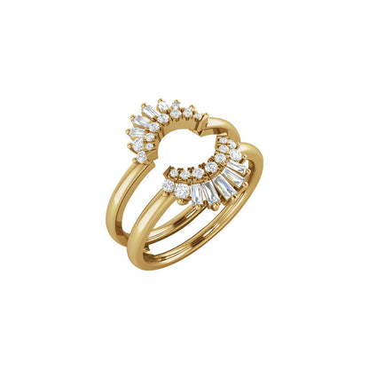 1/2 CTW Natural Diamond Ring Guard, Style 6