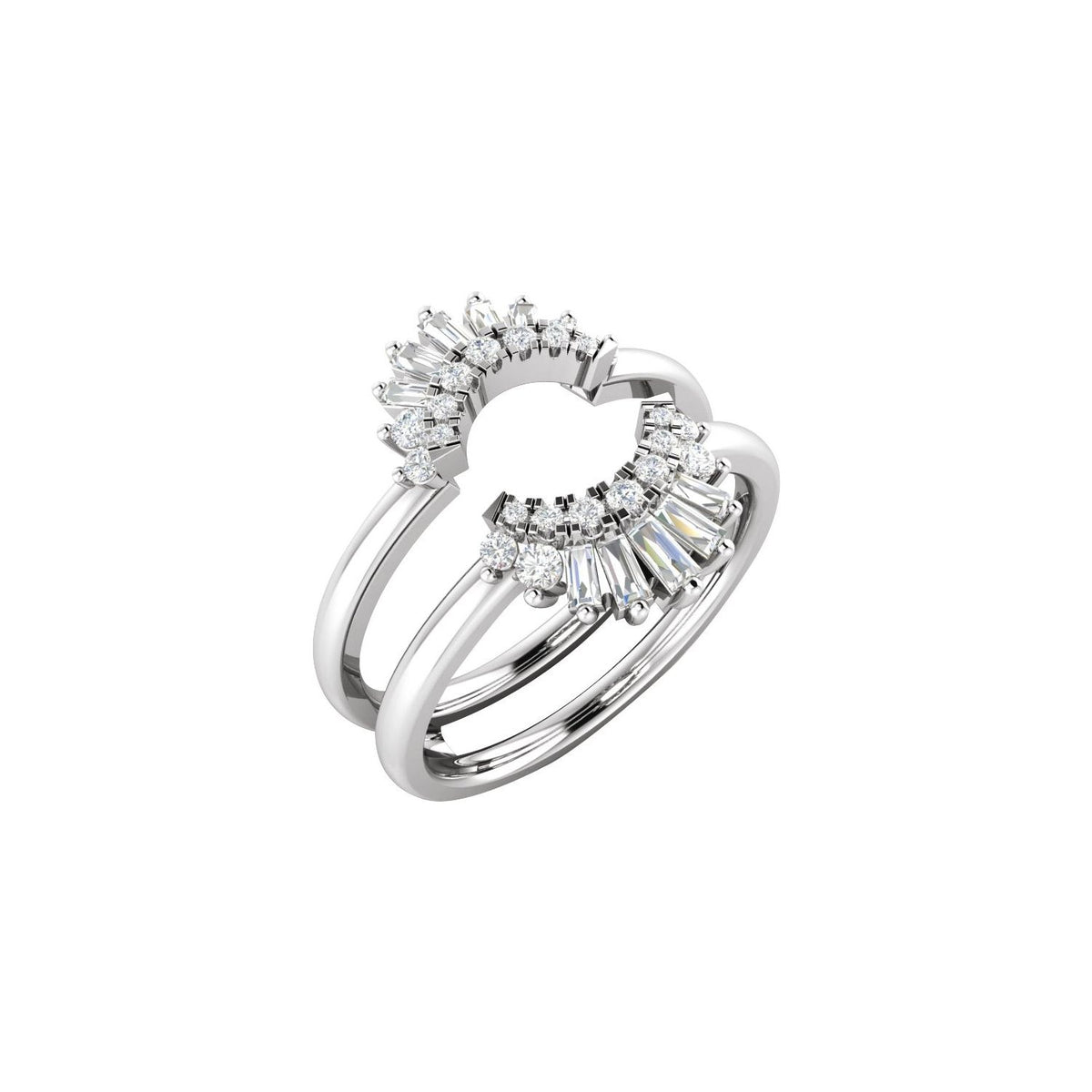 1/2 CTW Natural Diamond Ring Guard, Style 6