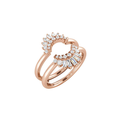 1/2 CTW Natural Diamond Ring Guard, Style 6