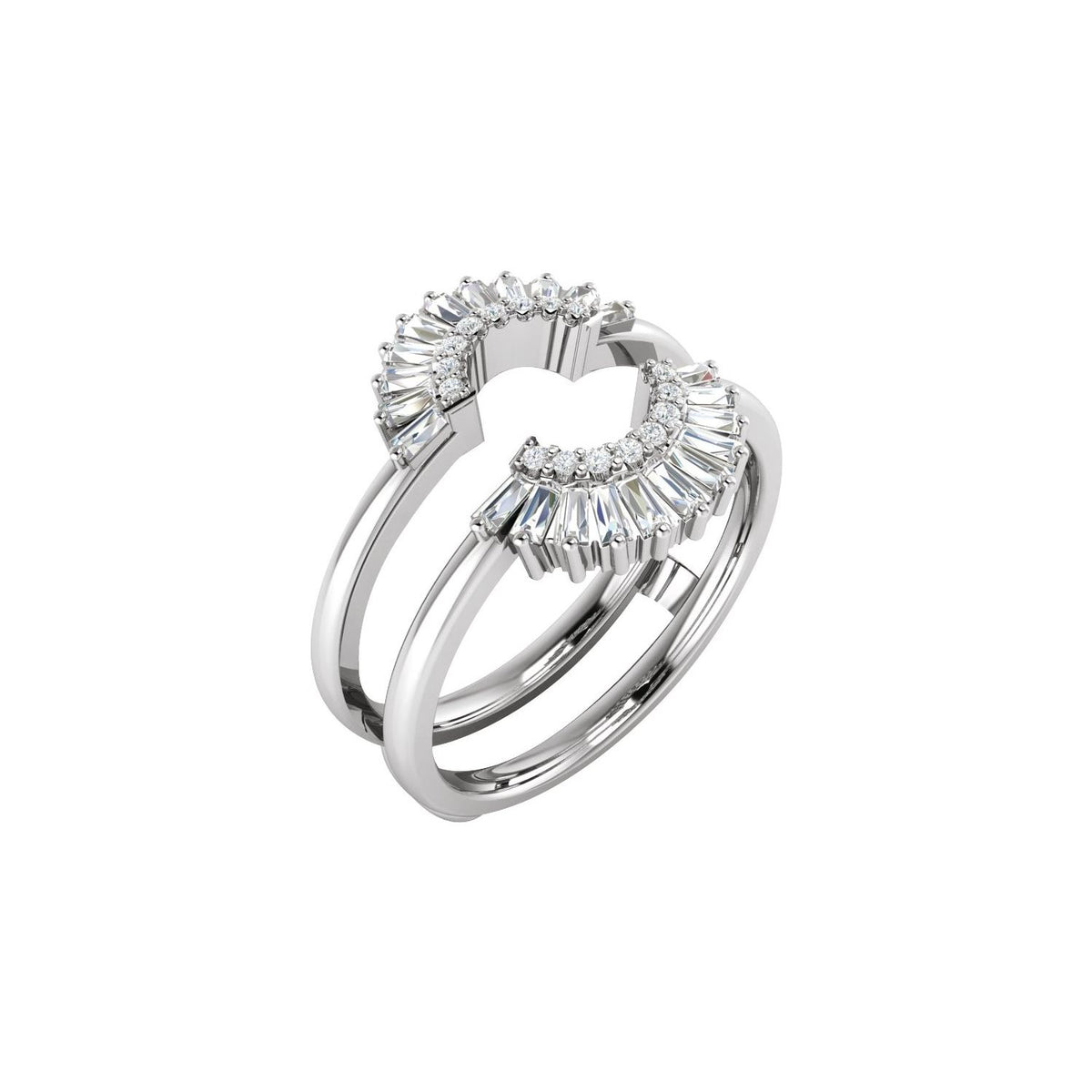 1/2 CTW Natural Diamond Ring Guard, Style 7
