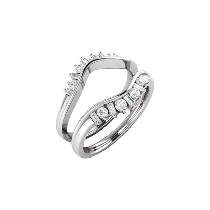 3/8 CTW Natural Diamond Ring Guard, Style 2