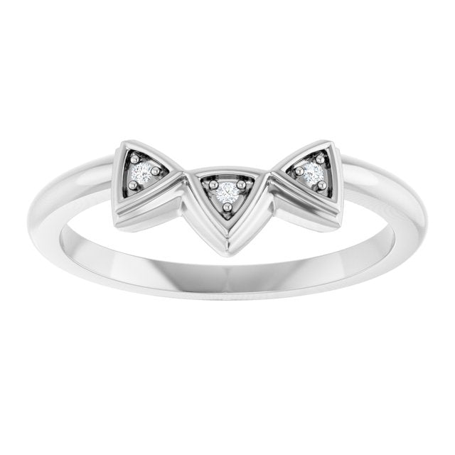 .01 CTW Natural Diamond Three-Stone Contour Band